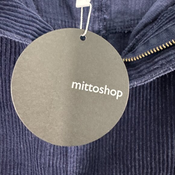 Mittoshop Women’s Size Small Solid Blue Corduroy Fringe Hem Casual Mini Skirt - Picture 6 of 8